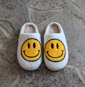 smiley slippers canadian local retailer newfoundland hygee product photography